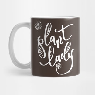 Plant Lady Hand Lettered Illustration Design Mug